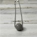 Judith Ripka  Sterling Silver Pave Diamonique Pendant Necklace Photo 4