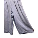 Sigrid Olsen Linen Cropped Wide Leg Pants Blue Size M Coastal Beach Minimalist Photo 10