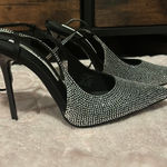 ZARA  black rhinestone heels Photo 0
