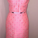 Gianni Bini  2-Piece Floral Neon Pink Pencil Skirt & Adjustable Top SET Size 0 Photo 0