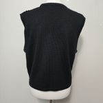 Vintage Koret Black Ribboned Wool Blend Sweater Vest Size Medium Photo 4