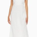Babaton Aritzia Linen Blend White Halter Dress 6 Photo 0