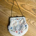 Antique 1920s French Micro Bead Embroidered Clam Shell Kiss Lock Art Deco Bag Pink Photo 0