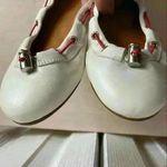 Hunter  Dominica White Leather Flats Pull Tie 8 Photo 4