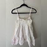 frankie's bikinis Frankie’s Bikinis Baby Embroidered Mini Dress Pink & Yellow Tie Dye Size L Photo 4