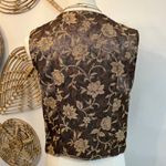 Vintage Floral Tapestry Brocade Vest Baroque Cottagecore Boho Waistcoat S/M Size M Photo 7