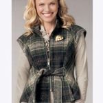 CAbi all ties up Plaid Sleeveless Vest with Belt size XL Photo 1