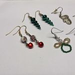 Lot Of 4 Costume Earrings Pierced Christmas Holiday Dangle Photo 3
