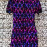 Vintage 90s Night Vogue diamond bead sequin dress PETITE XS Blue Size undefined Photo 3