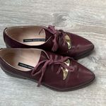 French Connection Woman’s Maeko Brown Leather Oxfords Shoes Photo 3