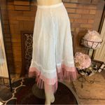 VINTAGE 1950'S HANDMADE CORAL PINK TULLE & LACE PARTY DRESS W/CRINOLINE (XS) Photo 8