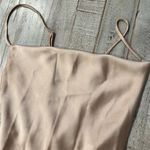 Show Me Your Mumu  Women's Spaghetti Strap Maxi Dress Champagne Satin X Large XL Photo 1