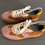 Naturalizer  Evin Lace Oxford Suede Sneaker Tan Coral Low Top Lace Up Size 7.5 Photo 1