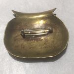 Vintage artisan pin brooch fish skeleton bowl signed Photo 1