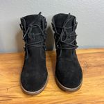 Diba True Diba Black Suede Lace Up Wedge Ankle Boots Women Size 9 NEW Photo 2