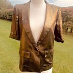 BCBG Maxazria Foley gold metallic blazer Photo 2