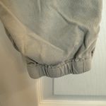 Cloth & Stone Anthropologie Sz S Cropped Joggers LaceUp Fly Light Gray Corduroy Photo 9