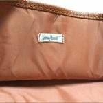 Neiman Marcus  shopping tote blue black and mustard pebbled leather shoulder bag Photo 3