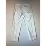 J.McLaughlin Womens Cream Cotton Straight Leg Tailored Cropped Pants Size 10 White Photo 1