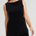 Chico's Chico’s Travelers Velvet Tank Top Black Sleeveless Stretch Size 1 (8/10) Photo 0