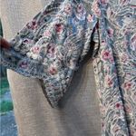 Solitaire Anthropologie Scalloped  Embroidered Top Womens Small 3/4 Short Sleeve Photo 3