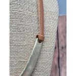 None Brushed Gold Tone & Brown Faux Leather Structured Collar Choker Necklace 18" Photo 3