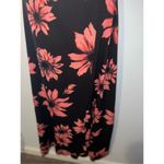 Forever 21 Black Maxi Skirt Orange Sunflower Florals Small Photo 2