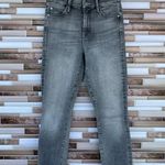 Mother 24 high waisted looker ankle fray huntress jeans gray 25 Gray Photo 1