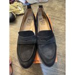 Miz Mooz  Women's Gracie Loafer Black Suede Size 40 US 9 Perforated Toe‎ Distress Photo 3