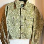 Wild Fable Green Floral Print Cropped Canvas Jacket Photo 1