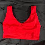 None Vibrant Red Sports Bra Photo 0