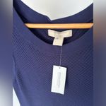 Banana Republic NWT  Deep‎ Blue Waffle Knit Top Size Small Photo 2