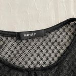 Forever 21 💋 Black Sheer Lattice Crosshatch Lace Bodysuit Long Sleeves Key Hole Photo 14