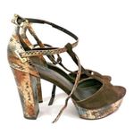 Rachel Zoe Paloma Snakeskin Suede Platform T Strap Sandals $295 NWOB Sz 10 B M Photo 0