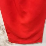 J.ING Jing Red Pencil Skirt with Slit Heavy Crepe Size L NWT Size L Photo 5