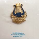 Lot of 7 Vintage Children's Choir Gold Tone Harp Shaped Lapel Pins NEW Photo 1