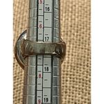 Large Round Dot Silver Tone ring Cocktail Ball size 7 Photo 3