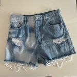 PacSun  medium/light  Ultra High Rise Vintage Distressed Denim Shorts Size 28 Photo 0