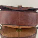 Fossil Vintage Reissue Dual Tone Brown Leather Flap Crossbody Messenger Bag Photo 10