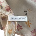 Anne Klein Vintage Romantic 100% Silk Scarf Floral Print 33" Pink Green Photo 7