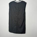 Line and Dot  black and white pinstripe drop waist dress size large Photo 4