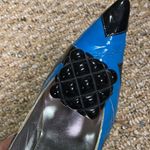 Vintage Huge Black Square Pineapple Textured Shoe Clips Photo 7