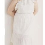 Old Navy XXL Dress One Shoulder Eyelet Ruffle Trim Elastic Waist Cream Women’s Photo 0