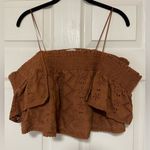 Greylin Women's Alecia Off-Shoulder Brown Blouse Size M Photo 2