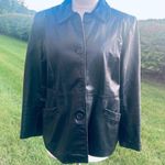 Style & Co Black Leather Petite Jacket Photo 3