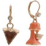 Betsey Johnson NWT  Pumpkin Pie Mixer Mismatched Earrings Photo 1