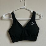 Gymshark Vital V Neck Sports Bra | NWOT | black marl vital seamless Photo 5