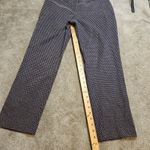 Ann Taylor  Factory Size 6 Curvy Poink Dark Blue Printed Geometric Career Pants Photo 4