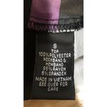 A Byer A. Byer ~ Size Small ~ 3/4 Sleeve Pullover ~ Black/Blue/Purple Striped Sheer Photo 6