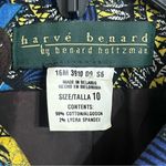Harvé Benard Harve Benard Cotton Jacket Colorful‎ Blazer Size 10 Blue Yellow Black Formal Photo 3